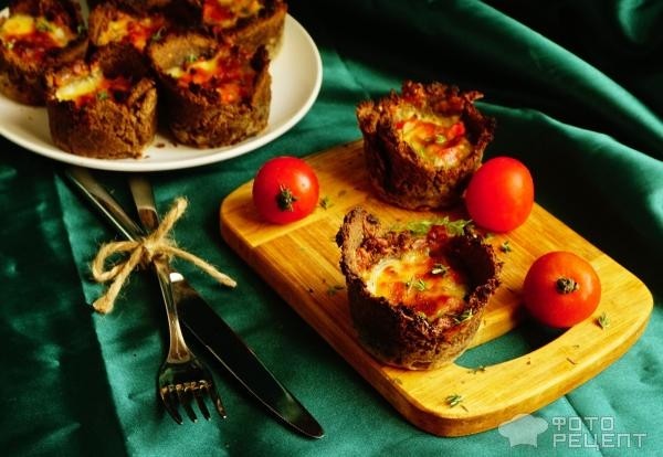Рецепт: Ржаные мини-киши с рыбой - для завтрака, перекуса и праздника