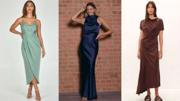 Платье с драпировкой — модный способ подчеркнуть фигуру