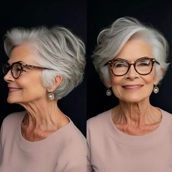 Эти 9 причесок для женщин за 70 и в очках помогут выглядеть молодо и модно