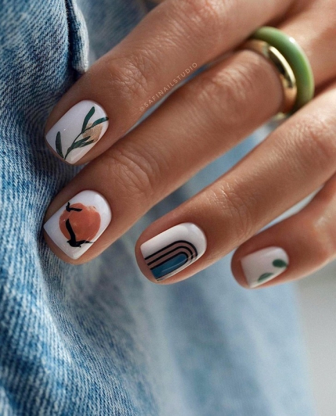21 дизайн маникюра на коротких ногтях, с которым пальчики смотрятся стильно и оригинально