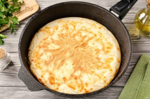 Ленивый хачапури на сковороде рецепт с сыром на молоке